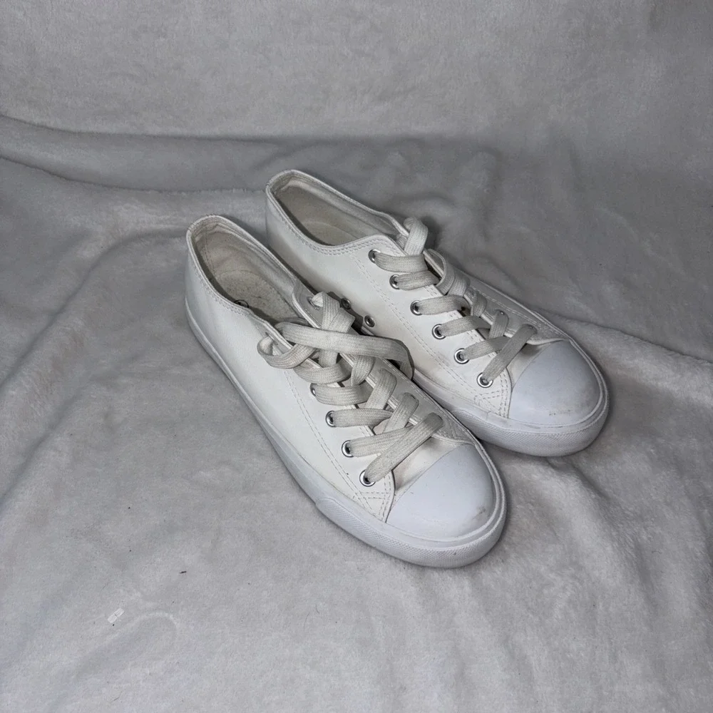 Low Top Women's PU Fashion Shoes Size 9 M, White Casual Walk Sneakers Retro‎ Y2K